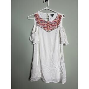 Lily Rose White Cold Shoulder Dress XS